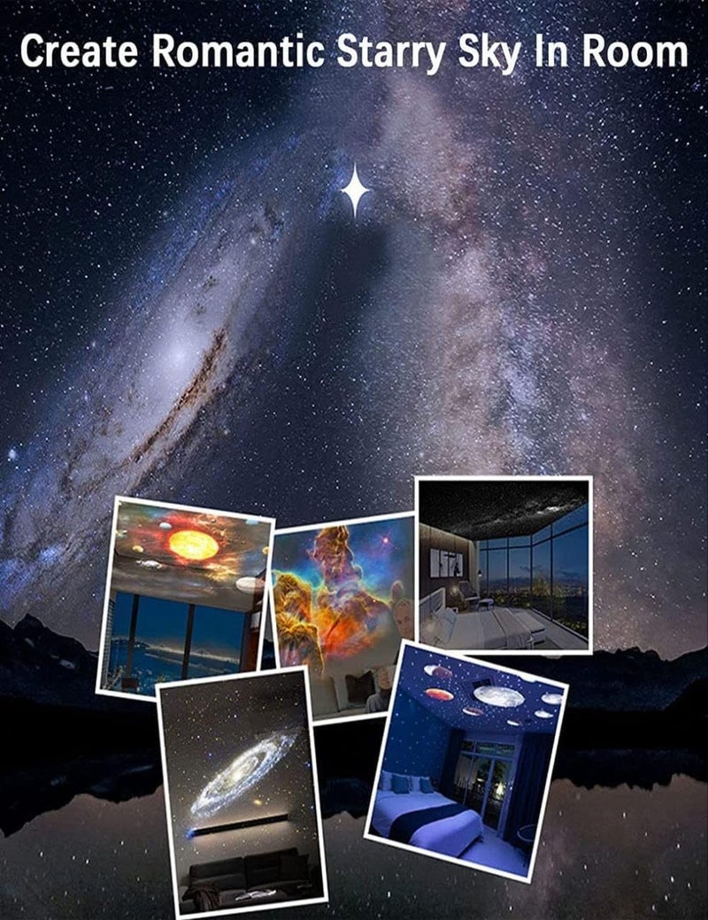 wall love Star Galaxy Projector Night Light with 13 Slides & Rotation – Space Projector for Bedroom, Room Decor for Kids & Adults, - Image 5
