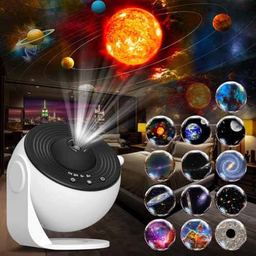wall love Star Galaxy Projector Night Light with 13 Slides & Rotation – Space Projector for Bedroom, Room Decor for Kids & Adults, - Image 2