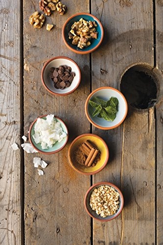Now Designs Terracotta Pinch Bowl Set, Soy Sauce Dish, Set of 6, 1 oz, Multicolor - Image 3