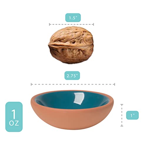 Now Designs Terracotta Pinch Bowl Set, Soy Sauce Dish, Set of 6, 1 oz, Multicolor - Image 2