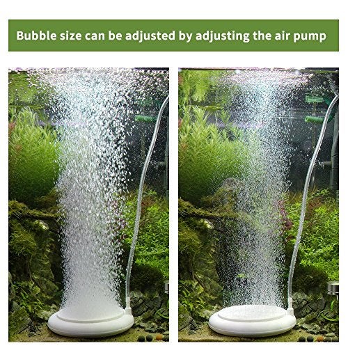 hygger Aquarium Air Stone Kit Fish Tank Bubbler Nano Furnace Flue Round Air Stone Disk Set Small Bubbles and UltraHigh Dissolved Oxygen for Hydroponics 4 inch - Image 3