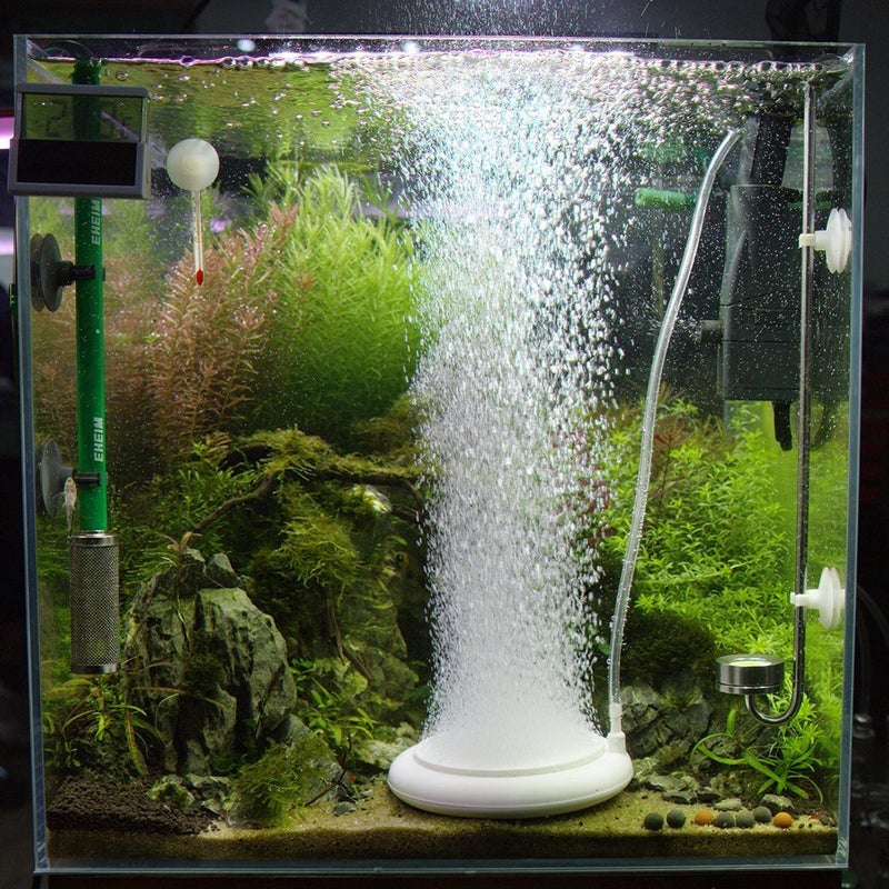 hygger Aquarium Air Stone Kit Fish Tank Bubbler Nano Furnace Flue Round Air Stone Disk Set Small Bubbles and UltraHigh Dissolved Oxygen for Hydroponics 4 inch - Image 2