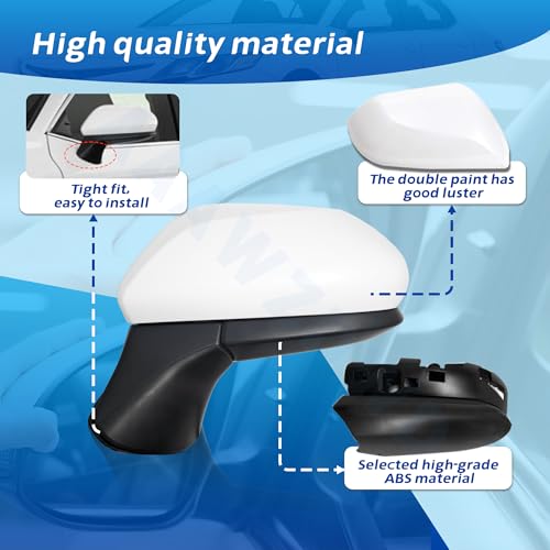 AAAWZDWD Driver Side Mirror Replacement For Toyota Camry (2018 2019 2020 2021 2022) - Non-Heated Manual Folding without turn signals without Blind White Left Driver Side Mirror Replacement - 8794006800(3Pins) - Image 4