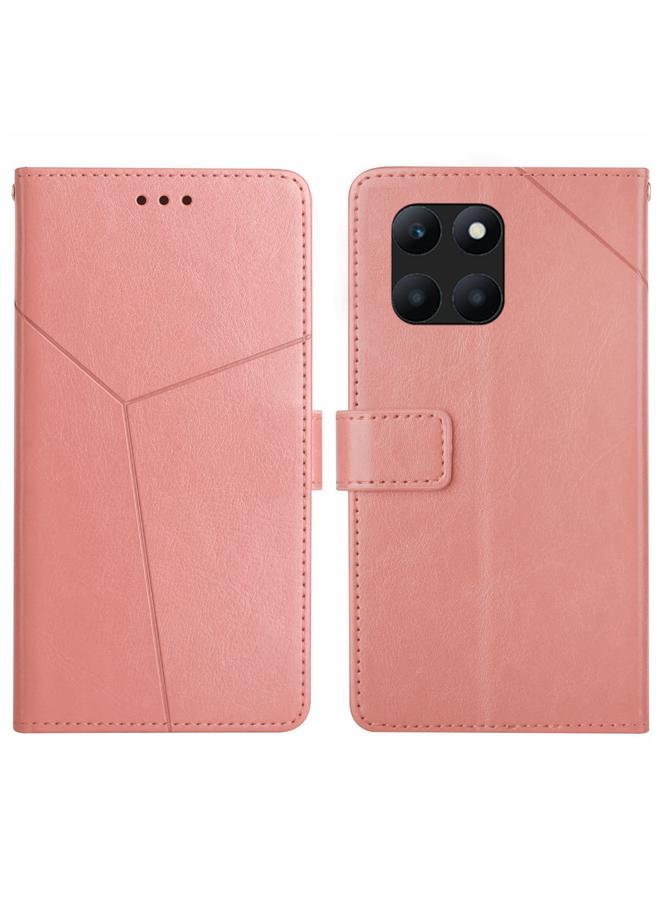 اس-توب جراب هاتف Honor X6A من الجلد القابل للطي بنمط على شكل حرف Y - Image 1