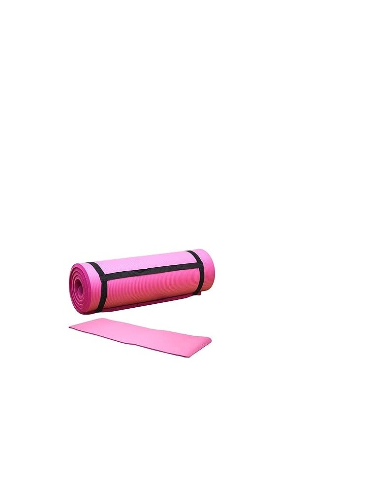 Generic Max Strength NBR 15mm Extra Thick Yoga Mat – Non-Slip, Cushioned Exercise Mat for Yoga, Pilates, and Fitness – Pink 