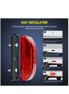 Y&D 4PCS 3.9 Inch 3 Led Truck Trailer Light Front Rear LED Side Marker Lights  - Image 5