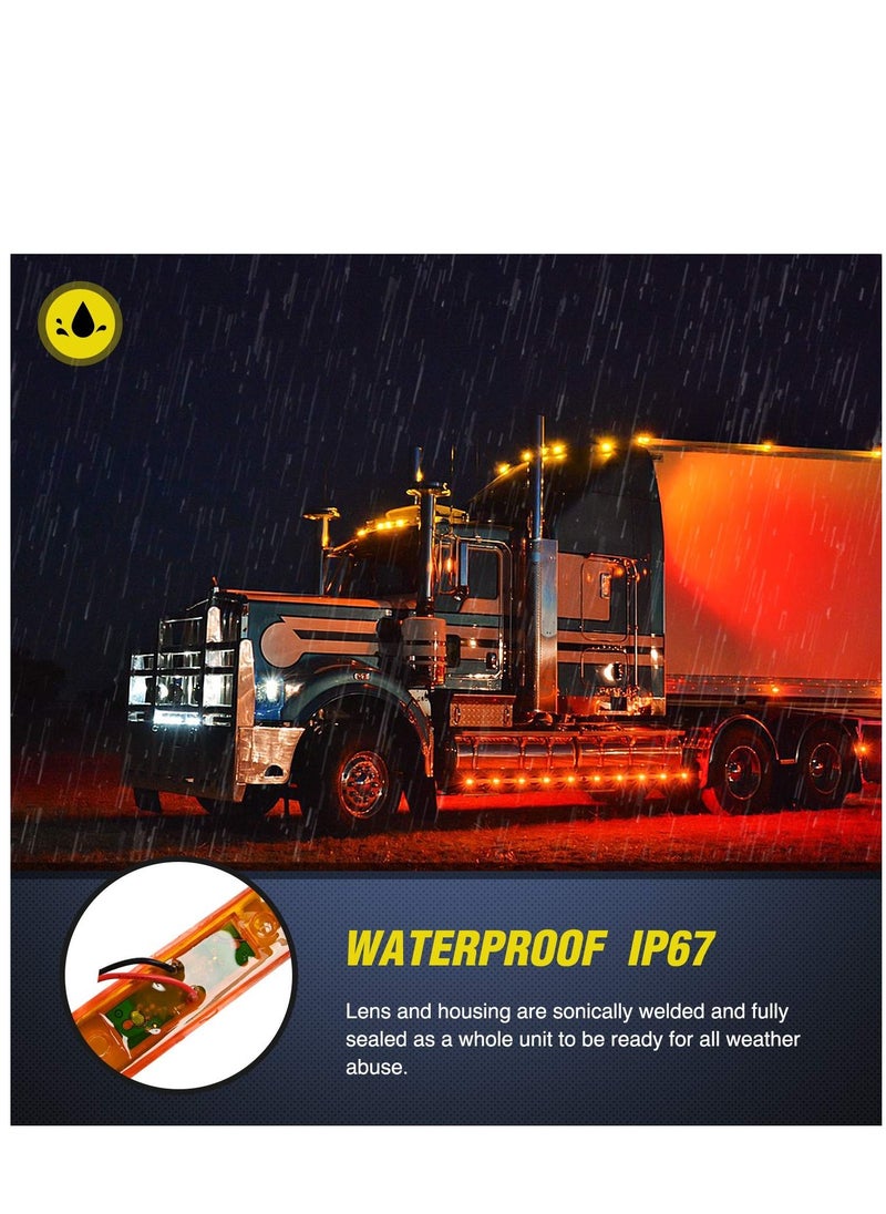 Y&D - 4PCS 3.9 Inch 3 Led Truck Trailer Light Front Rear LED Side Marker Lights - Image 1