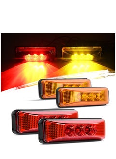 4PCS 3.9 Inch 3 Led Truck Trailer Light Front Rear LED Side Marker Lights