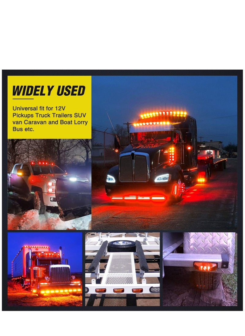 Y&D - 4PCS 3.9 Inch 3 Led Truck Trailer Light Front Rear LED Side Marker Lights - Image 1