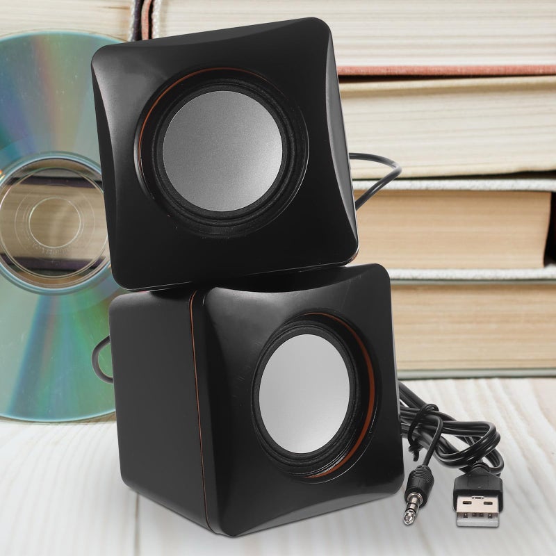 مكبرات صوت مدمجة صغيرة لسطح المكتب بمنفذ USB، مع صوت جهير عميق ومحمولة لأجهزة الكمبيوتر المحمولة والمكاتب - Image 4