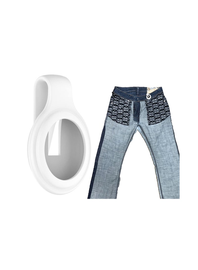 SYOSI Holder Case for Apple Air Tag Airtag Hidden for Kids, Device for Kids, Hidden Airtag Holder for Kids, Safer Than Bracelet Wristband Necklace Keychain (Gen 2 White, 2-Pack) - Image 1