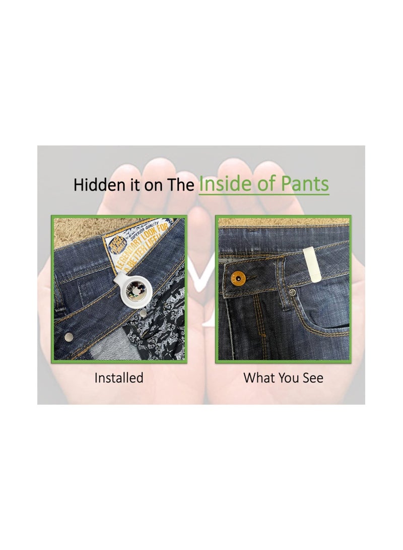 SYOSI Holder Case for Apple Air Tag Airtag Hidden for Kids, Device for Kids, Hidden Airtag Holder for Kids, Safer Than Bracelet Wristband Necklace Keychain (Gen 2 White, 2-Pack) - Image 4