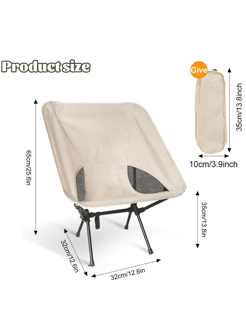 KASTWAVE Portable Camping Chairs 2 Pack, Lightweight Foldable Chair, Backpacking Chairs,The 3rd Gen Folding Chairs, Compact Lightweight for Backpacking Hiking, Heavy Duty, with 2 Side Pockets - Image 2