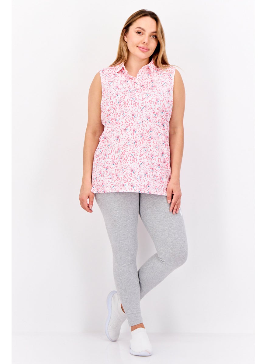 PUMA Women Sportswear Fit Sleeve Outdoor Top, Pink/White  - Image 2