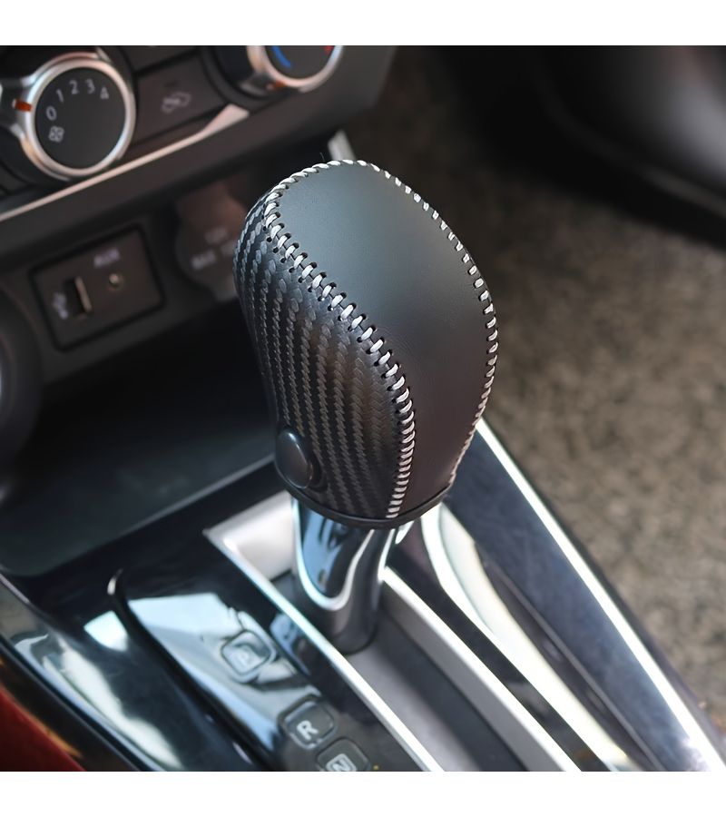 For Nissan Altima Sentra Rogue Murano 2013 2014 2015 2018 2020 Gear Shift Cover Black with Red Line - Image 1