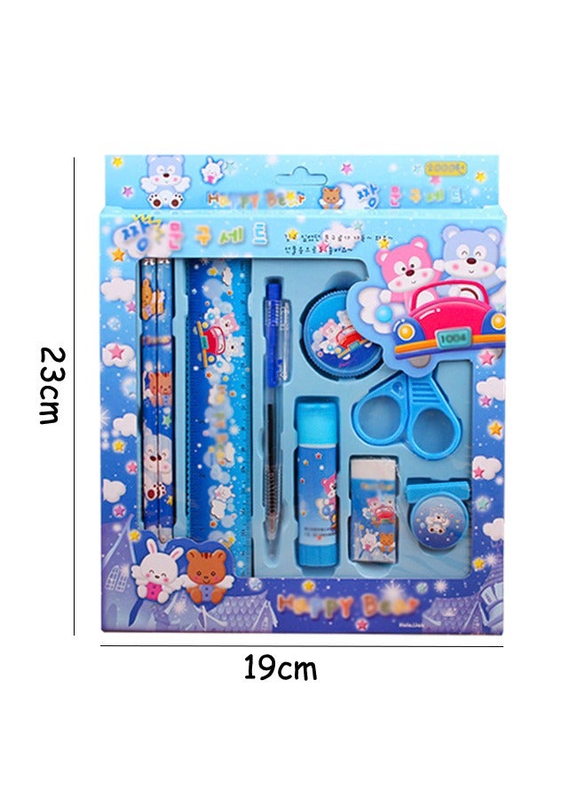 Creative Pencil Set Children's Stationery Set Gift Box Learning Supplies Primary School Prizes Activity Gifts Essentials Supplies Kit Supplies for Girls Boys and Student Good Gift For Children Pink - Image 1