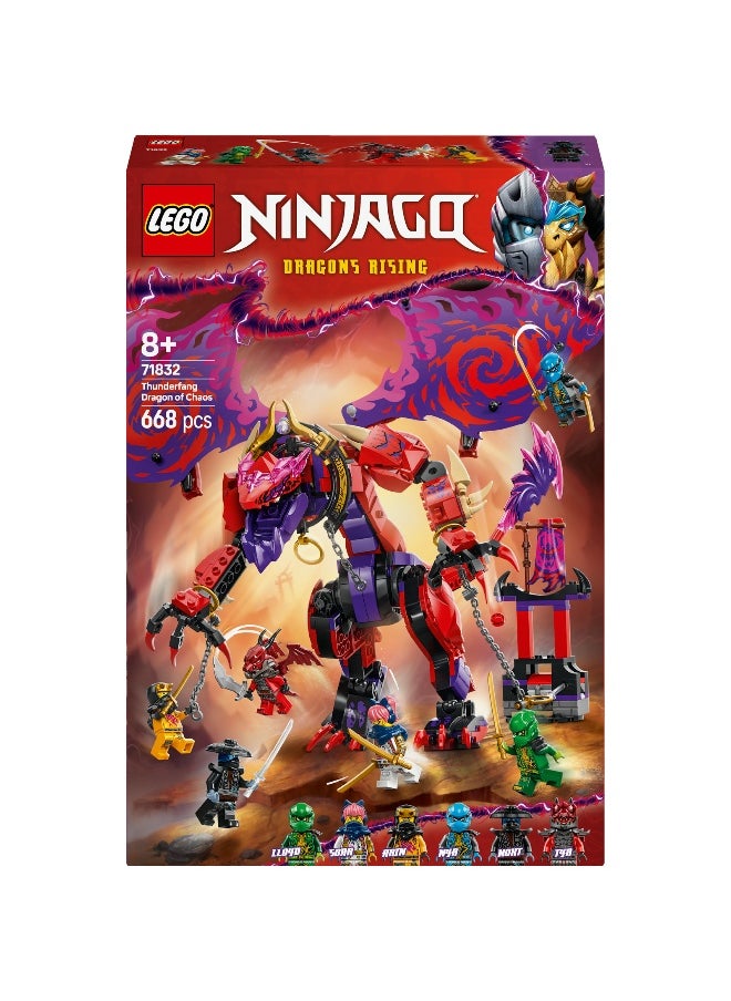 LEGO LEGO NINJAGO Thunderfang Dragon of Chaos Ninja 71832 Building Set (668 Pieces)  - Image 2