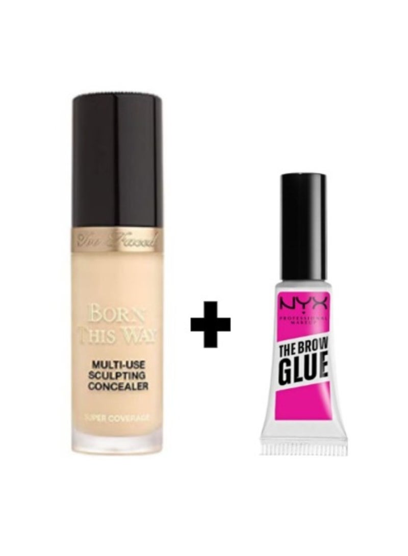 Too FacedCosmetics Too Faced Vanilla Concealer + Clear Brow Gel - Image 1