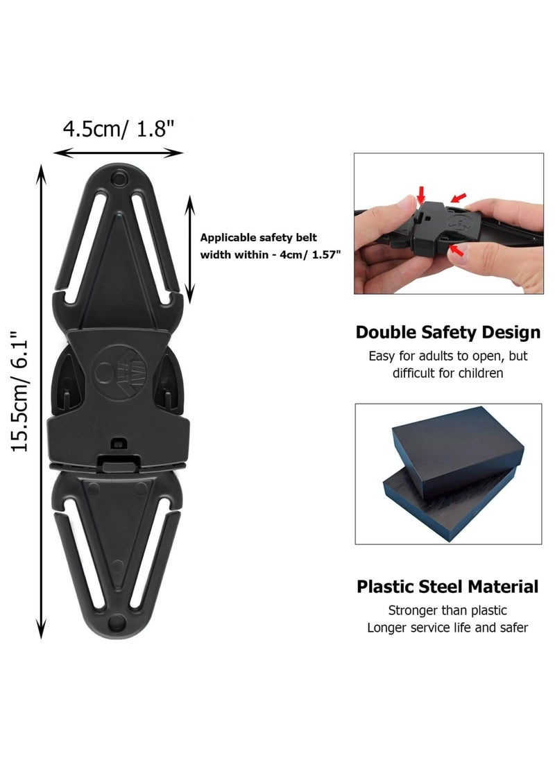 MIXDE 2 Pack Anti Escape Car Seat Safety Clip for Baby Harness Chest Clips Baby Car Seat Straps for Car Seat High Chairs Strollers Baby Reins  - Image 2