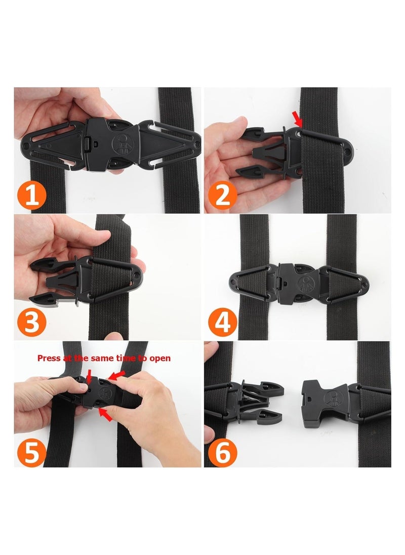 MIXDE 2 Pack Anti Escape Car Seat Safety Clip for Baby Harness Chest Clips Baby Car Seat Straps for Car Seat High Chairs Strollers Baby Reins  - Image 3