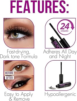Duo Quick Set Dark Lash Glue Striplash Adhesive Latex Free Rapid Dry Easy Use Dries Black False Eyelash Glue 5 g Pack of 1 - Image 4