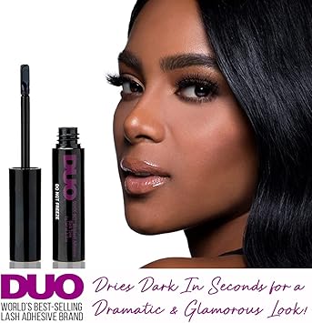 Duo Quick Set Dark Lash Glue Striplash Adhesive Latex Free Rapid Dry Easy Use Dries Black False Eyelash Glue 5 g Pack of 1 - Image 3
