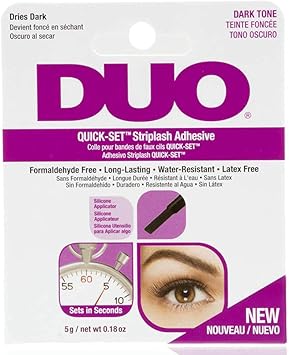 Duo Quick Set Dark Lash Glue Striplash Adhesive Latex Free Rapid Dry Easy Use Dries Black False Eyelash Glue 5 g Pack of 1 - Image 1