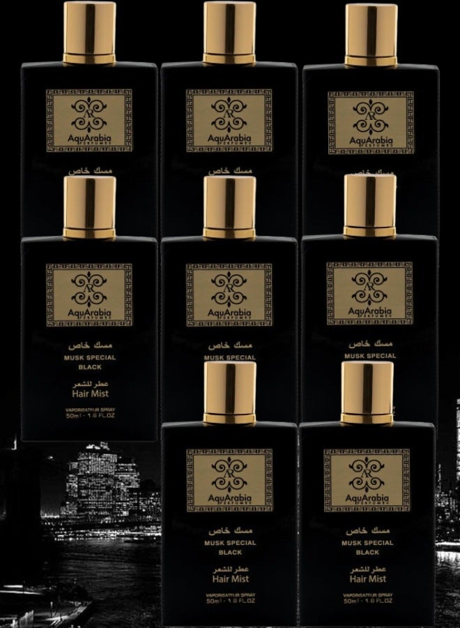 AquArabia 8 Pieces Musk Special Black Hair Mist 50ml  - Image 1