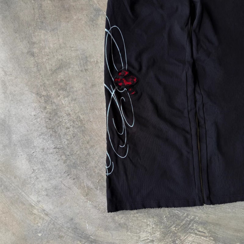 Men's Retro Y2K Loose Fit Sweatpants With Letter Print - Image 2
