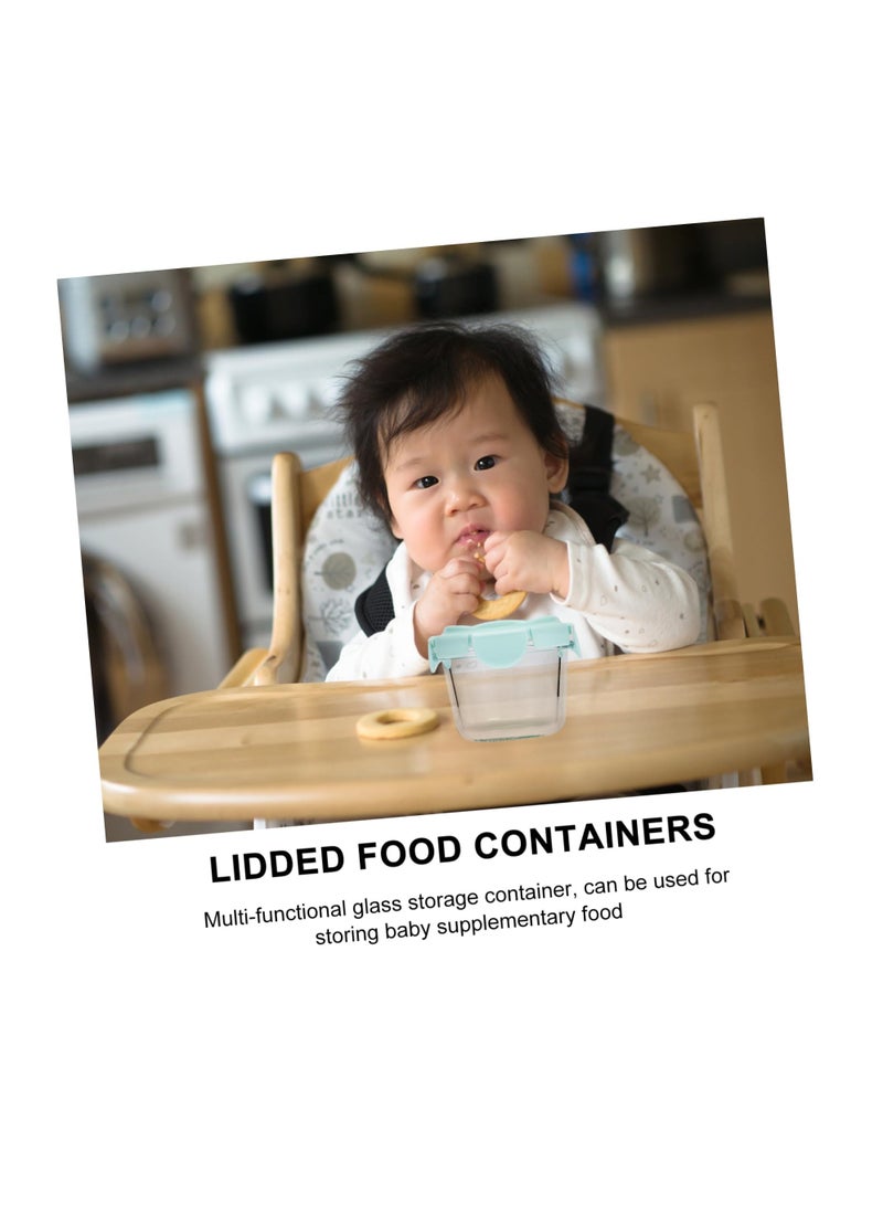 مجموعة من 2 وعاء زجاجي وردي لتخزين الطعام حاويات أنيقة ومتعددة الاستخدامات مثالية لتخزين الحلويات والوجبات الخفيفة في المطبخ والثلاجة - Image 5