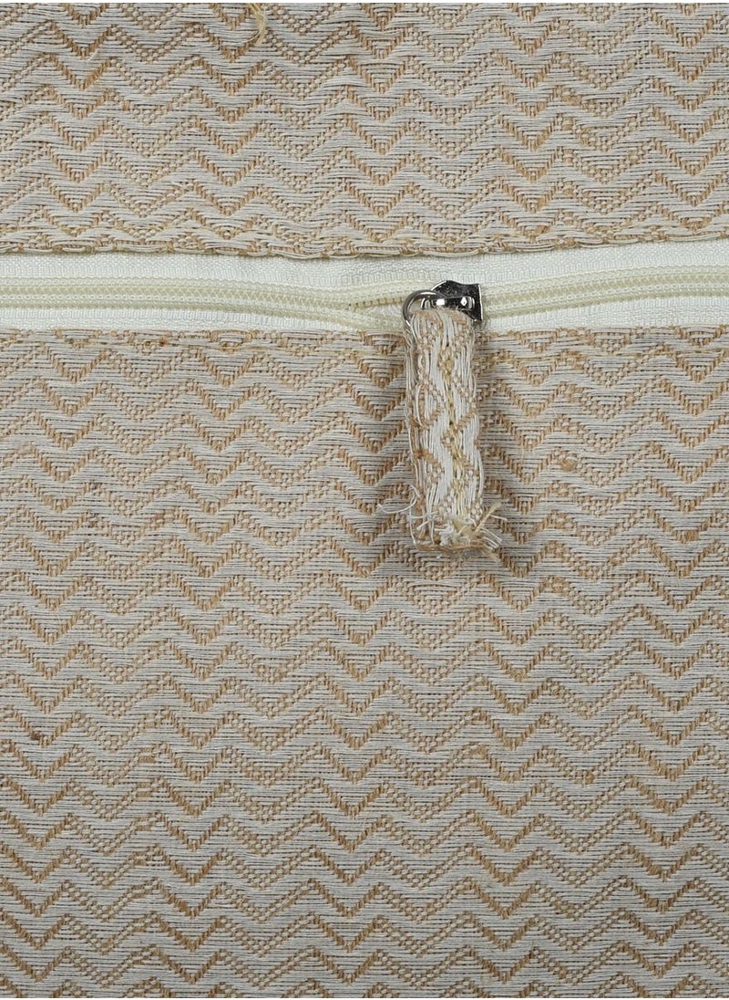 N & H N&H Ladies Jute Tote Bag Designer fabric with tassel and zip closure  - Image 5