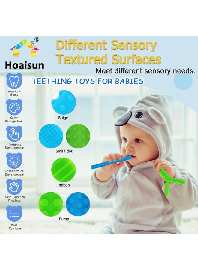Hoaisun Sensory Chew Toys for Autistic Children 4 Pack, Silicone Teething Straws Toys for Autism, ADHD, SPD, Biting or Special Needs, Sensory Toys for Toddlers 1-3 Oral Motor Tools Relief Stress, Anxiety - Image 4