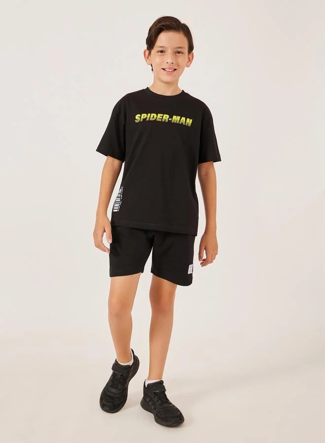 Styli Spider Man Character Printed Short Sleeve T-Shirt