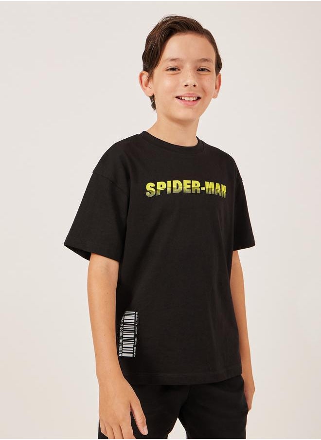Styli Spider Man Character Printed Short Sleeve T-Shirt  - Image 2