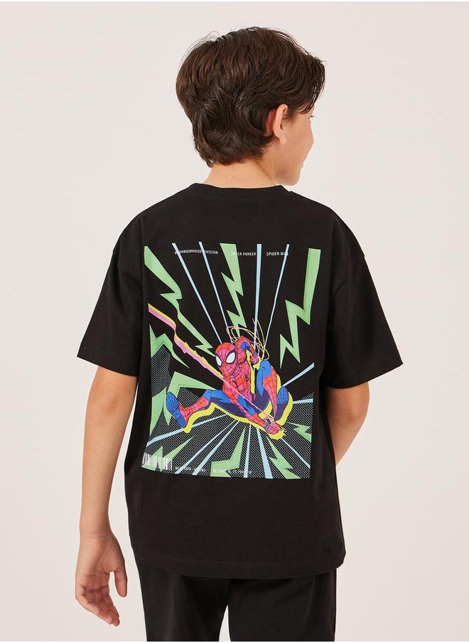 Styli Spider Man Character Printed Short Sleeve T-Shirt  - Image 1
