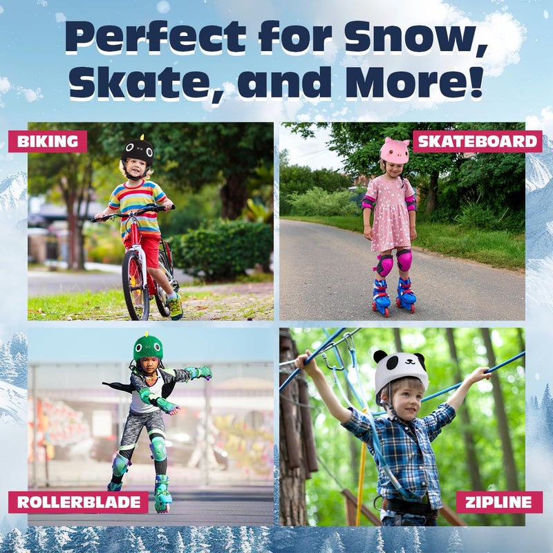YCONNECT Ski Helmet Cover - for Helmets of Ski, Snowboard, Skateboard, Bicycle - Knitted Helmet Covers for Skiing, Paragliding - Fun Funny Gifts for Kids & Adults (Pink Pig) - Image 4