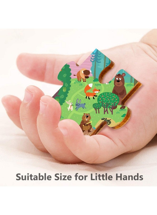 Webby Cartoon Jungle Wooden Jigsaw Puzzle for Kid, 24Pcs, Multicolor - Image 4