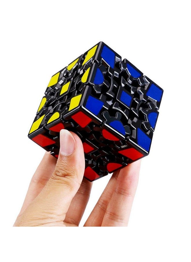 D ETERNAL Speed Cube Combo Set of Gear Cube Pyraminx Triangle Puzzle Cube (Combo Gear+Pyramid)