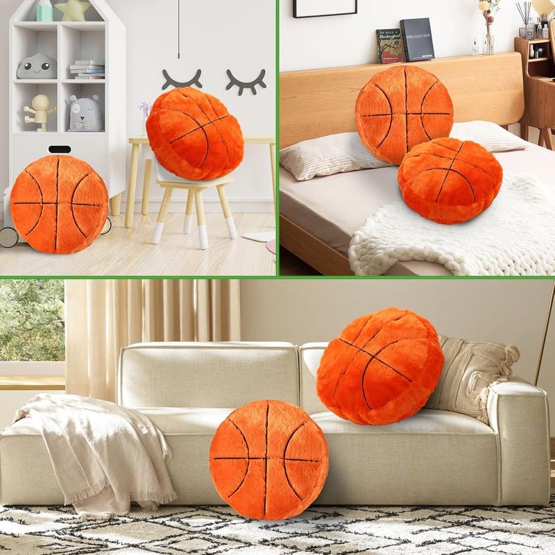 Kids Baseball Plush Pillow Compressible Soft Long Haired Stuffed Animal Bed Cushion Team Logo Like Patterns Multicolor Filled Room Decor - Image 4