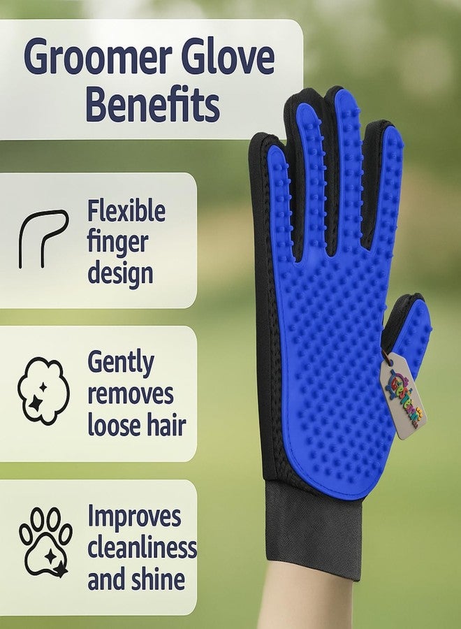 Western Era Double Side Deshedding Glove for Dogs & Cats - Heavy-Duty Bathing Grooming Mitt - Ambidextrous Design for Left or Right Hand - Adjustable Strap & Breathable Mesh (Random Color) (Type 2) - Image 4