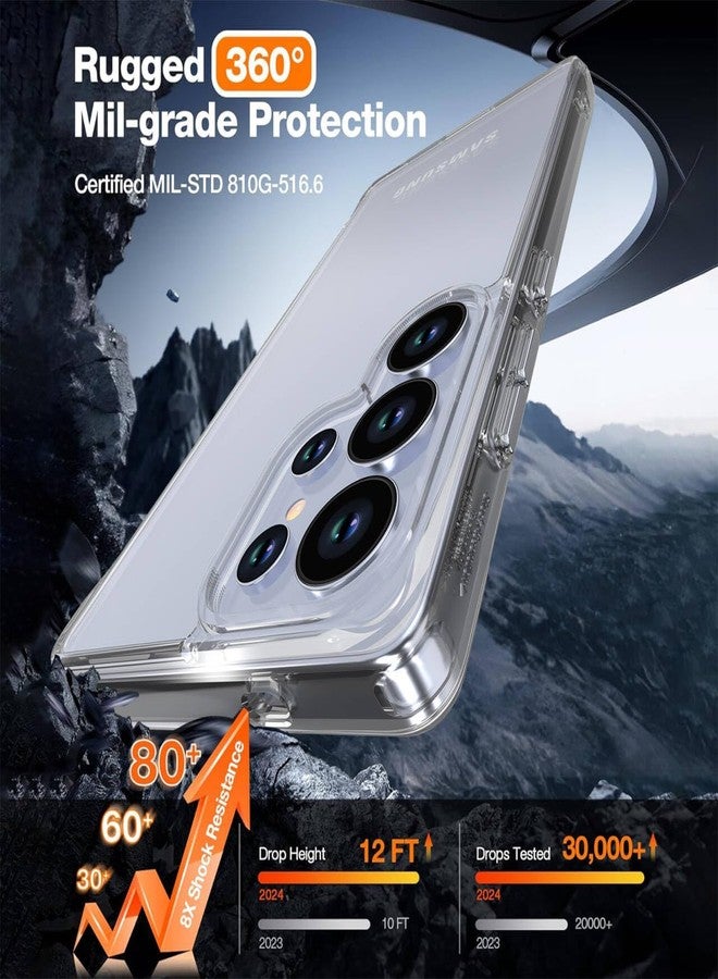 DEERLAMN Clear Case for Samsung Galaxy S22 Ultra, Military Grade Drop Protection Anti-Scratch Transparent Ultra Slim Non-Yellowing Shockproof Protective Phone Cover - Image 2