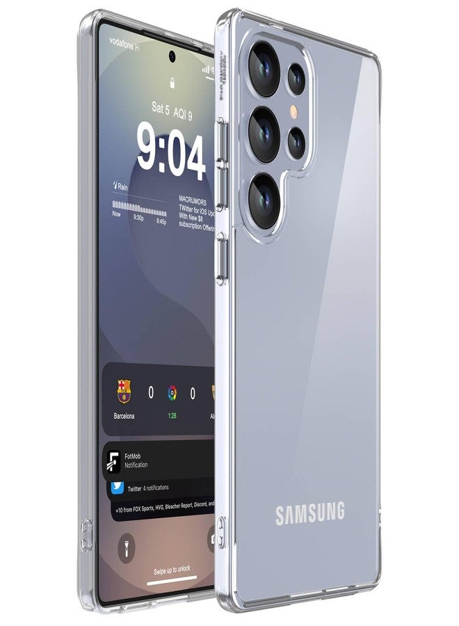 DEERLAMN Clear Case for Samsung Galaxy S22 Ultra, Military Grade Drop Protection Anti-Scratch Transparent Ultra Slim Non-Yellowing Shockproof Protective Phone Cover - Image 1
