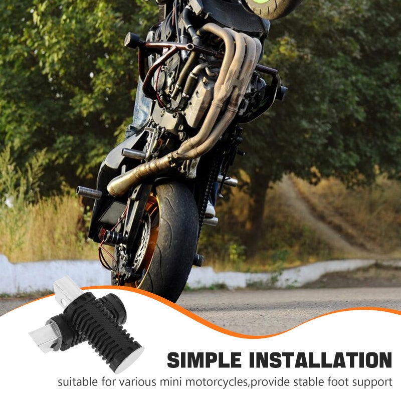 Black Motorcycle Front Foot Pegs Pedal Set for 47 49Cc Mini Dirt Bike Off Road Scooter - Image 4