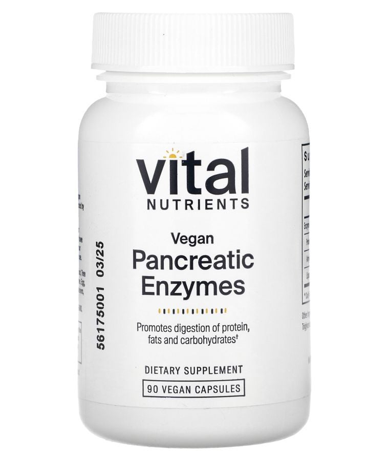 Vital Nutrients Vegan Pancreatic Enzymes 90 Vegan Capsules