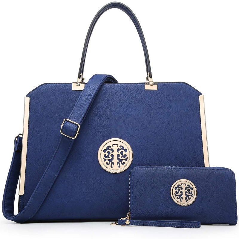 Dasein Women Purses and Handbags Top Handle Satchel Bags Large Shoulder Work Bag Tote with Wallet