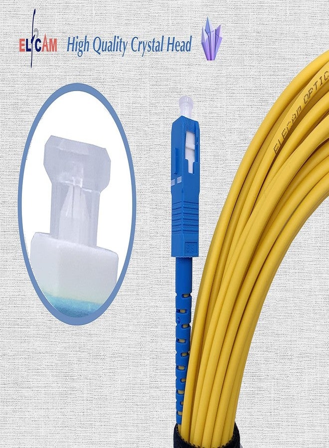 Elfcam كابل ألياف ضوئية Elfcam® - 0.5 متر/1.64 قدم، LC/APC إلى SC/UPC، أحادي النمط، أحادي الاتجاه، 9/125 ميكرومتر، LSZH، سلك توصيل ضوئي أصفر، 0.5 متر - Image 5