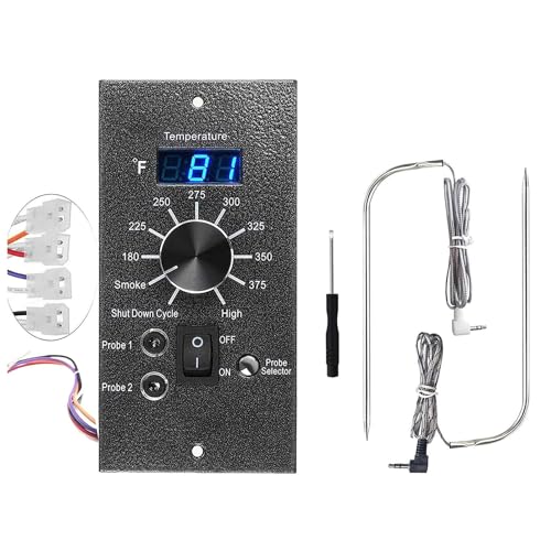OUTGIK Digital Thermostat Kit for Traeger Control Panel Kit Parts Replacement, Upgrade Digital Thermometer Pro Controller Temperature Control Board for Traeger Pellet Grills, with Dual Meat Probes - Image 2
