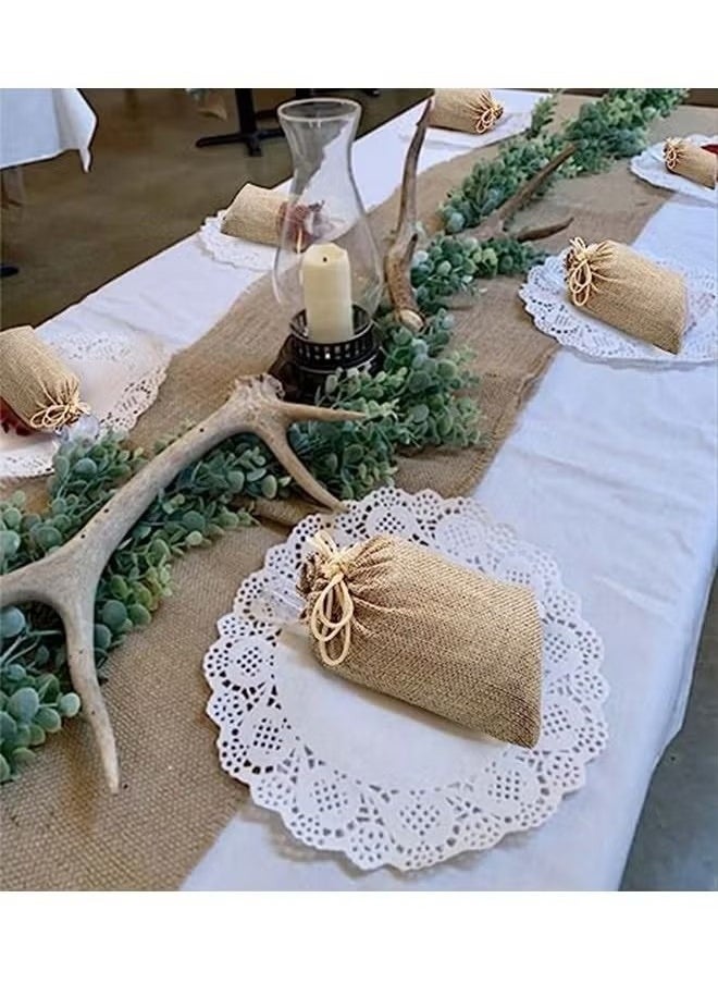 rocooart 25Pcs Premium Burlap Gift Bags With Drawstring And Gift Tags  - Image 4