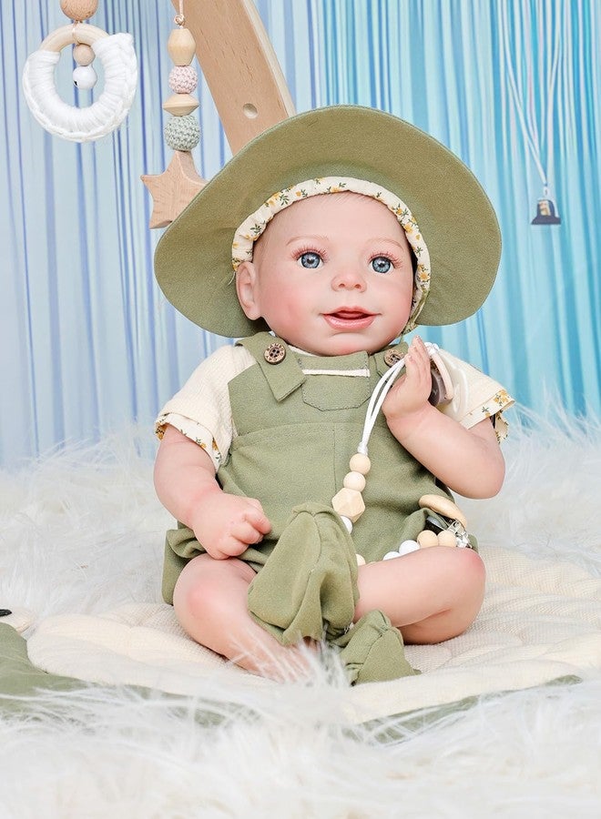 Cloveray 20 Inch Reborn Baby Dolls, Realistic Soft Vinyl Real Life Baby Doll that Look Real, with Snail Play Mat, for 3+ Year Old Girls Gifts, Pretend Play and Comfort Play, Gift Ready - Image 4