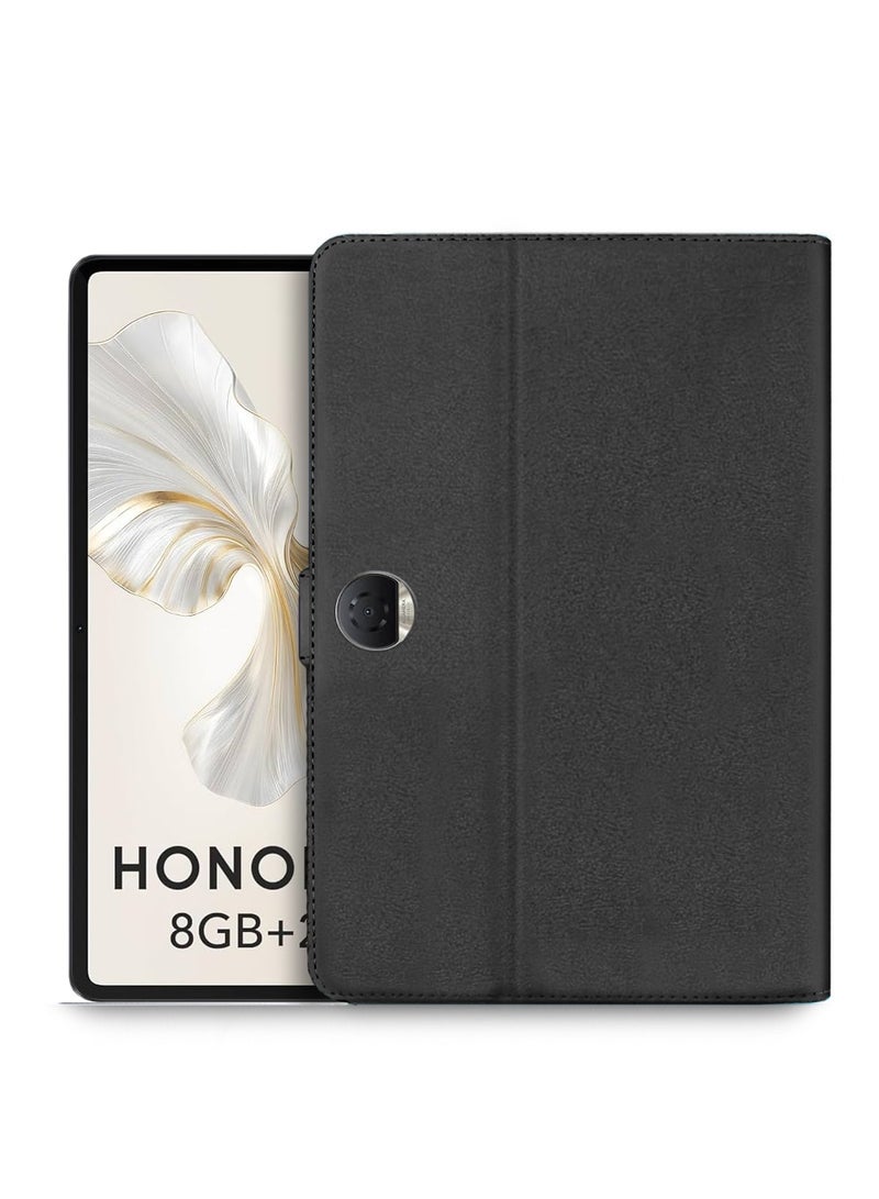Wtech Honor Pad 9 12.1 inch 2023 ASN Love Series PU Leather Magnetic Closure Flip Case Cover - Black - Image 1